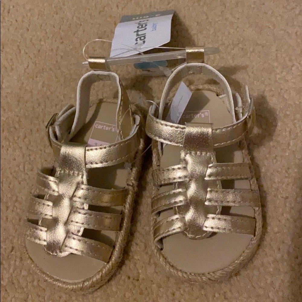 Carters gold sandals
